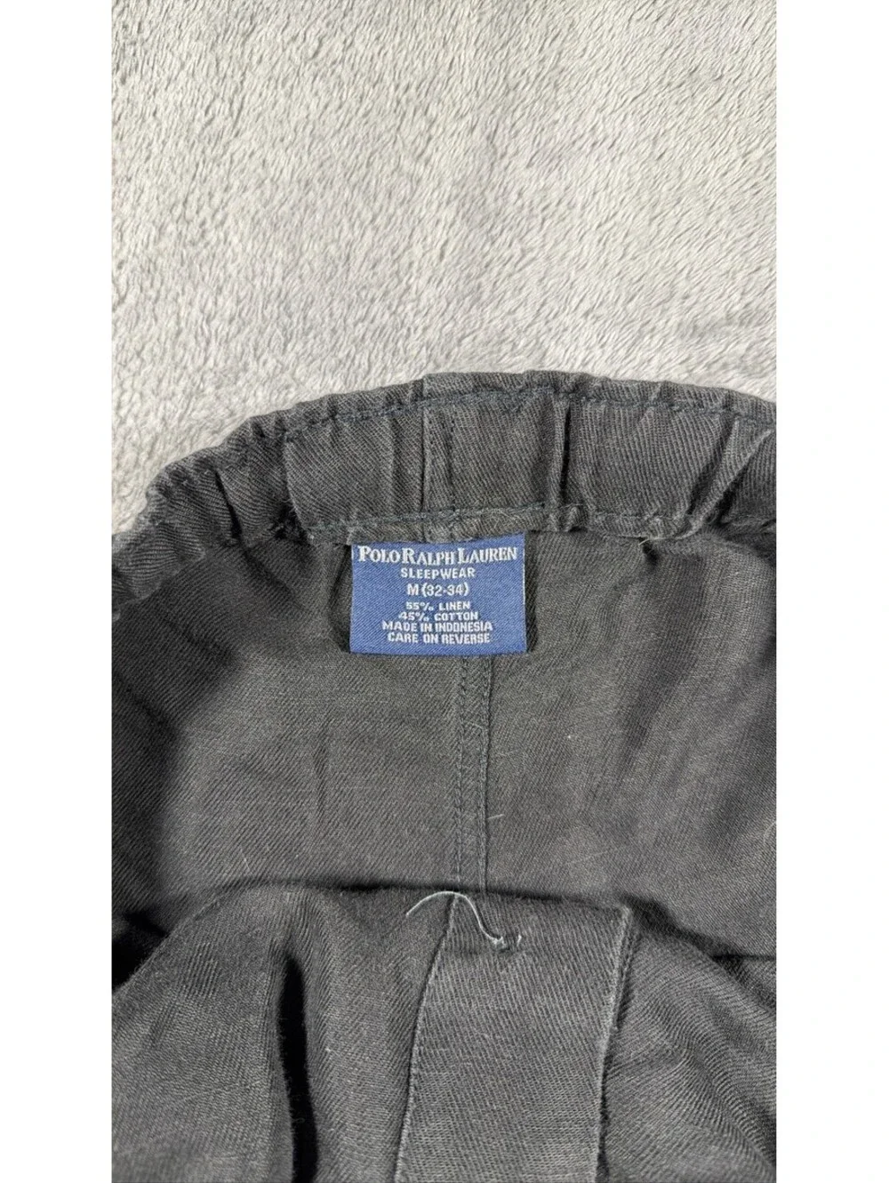 Polo Ralph Lauren Black Cotton Drawstring Lounge Shorts Men